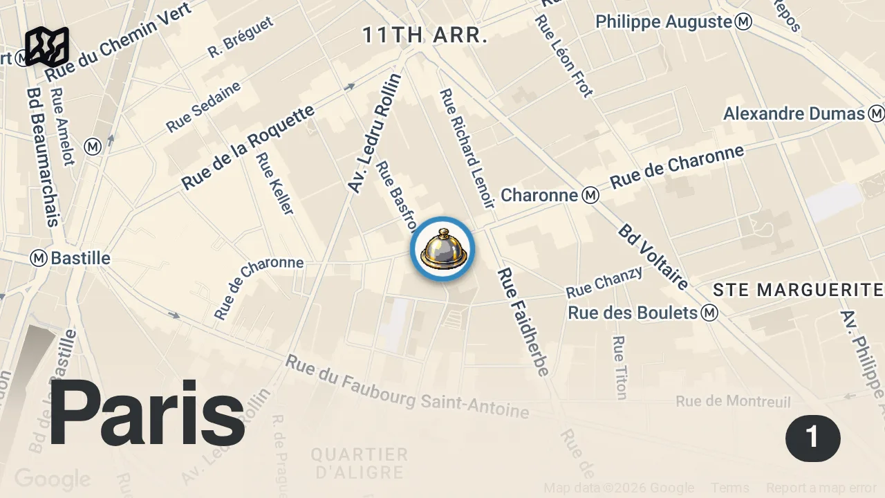Map of 1 spot from ACTION BRONSON MAKES THE FANCIEST FISH YOU’VE EVER SEEN