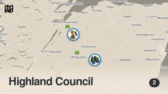 Map of 3 BEST Whisky Tours from Inverness Scotland