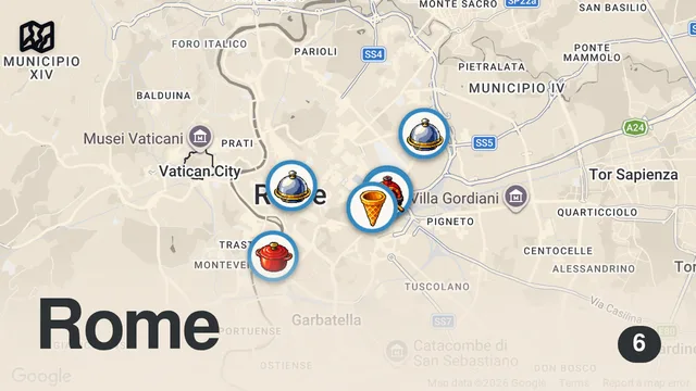 Map of Eat Like a Roman on a Budget 🇮🇹 | 5€ Full Lunch + Best Pizza & Pasta in Rome!