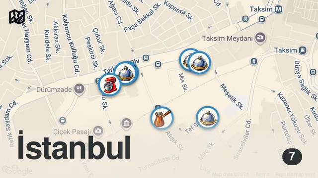 Map of THE ULTIMATE STREET FOOD TOUR IN ISTANBUL | KEBAB KING +  INSANE STREET FOOD IN TURKEY