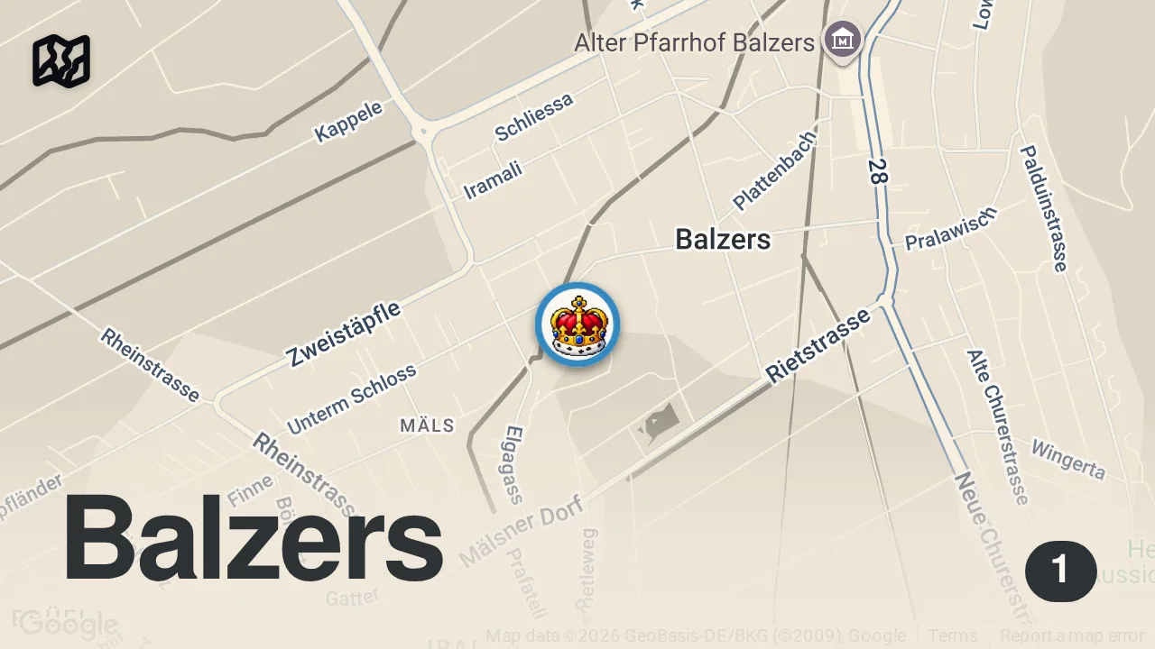 Map of 1 spot from Gutenberg Castle, Balzers, Liechtenstein ๐ฑ๐ฎ #shorts