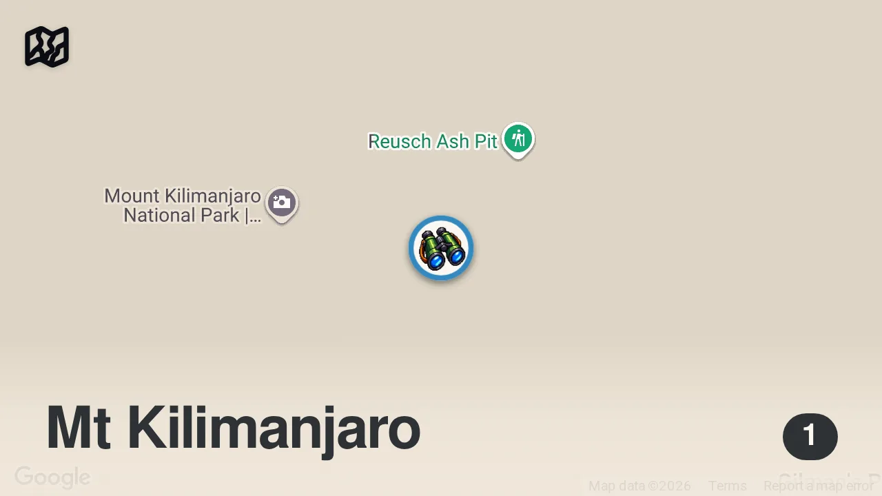 Map of 1 spot from Climbing Mt  Kilimanjaro | Africa's Tallest Mountain (Part 1)