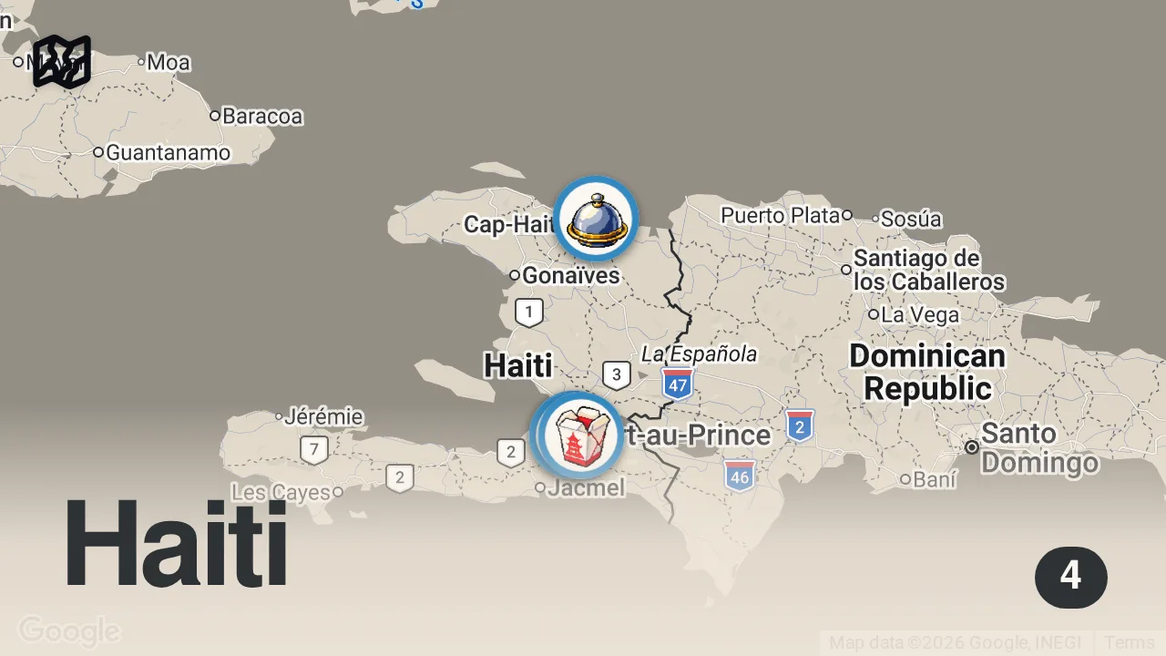 Map of 4 spots from Anthony's Most Memorable Meals | Anthony Bourdain: No Reservations | Travel Channel