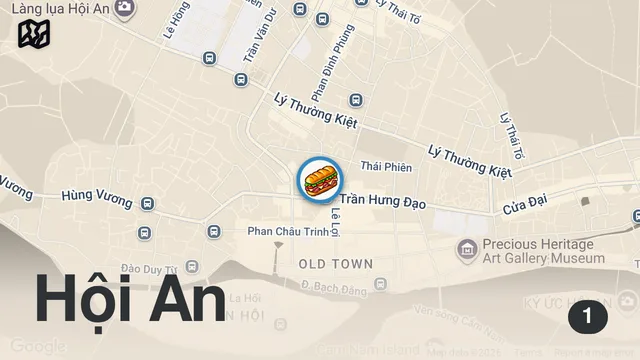 Map of Queen of Banh Mi in Hoi An 🥖