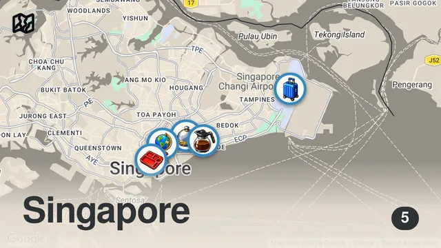 Map of 12hrs in SINGAPORE - Where A 3 MICHELIN Chef EATS ft. Peking Duck, Michelin Noodles & Chili Crab