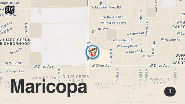 Map of The first ever Panda Express 🐼