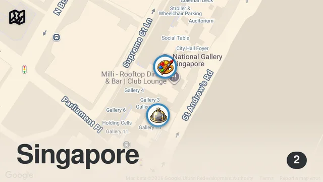 Map of Inside One of ASIA'S BEST 3-MICHELIN Star Restaurants | Odette, Singapore