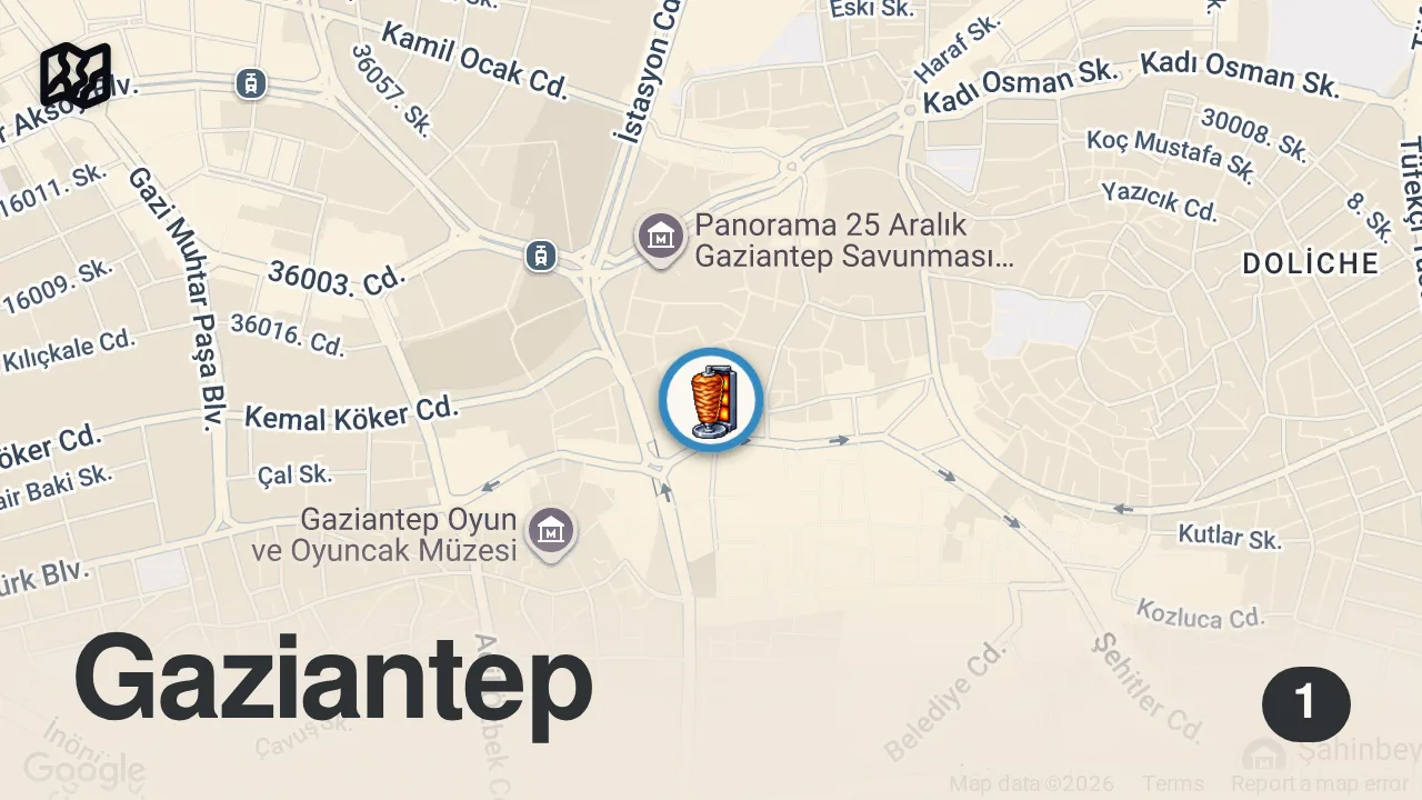 Map of 1 spot from POV: you're hungry at 2am in Türkiye 🇹🇷