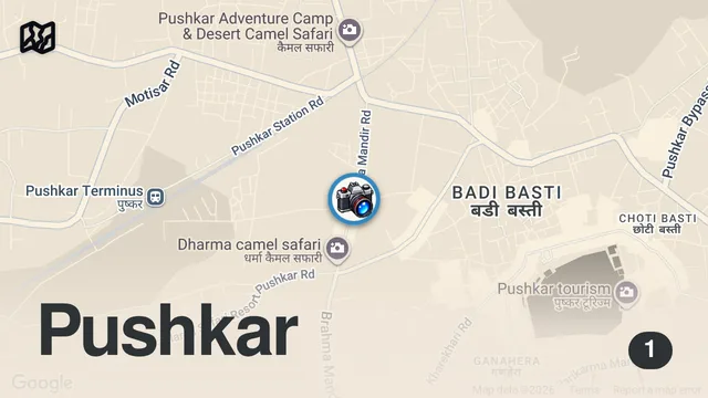 Map of PUSHKAR CAMEL FAIR IN VIRTUAL REALITY | INDIA IN 360 VR