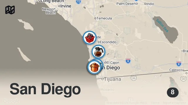 Map of SAN DIEGO - LITTLE ITALY TRAVEL GUIDE