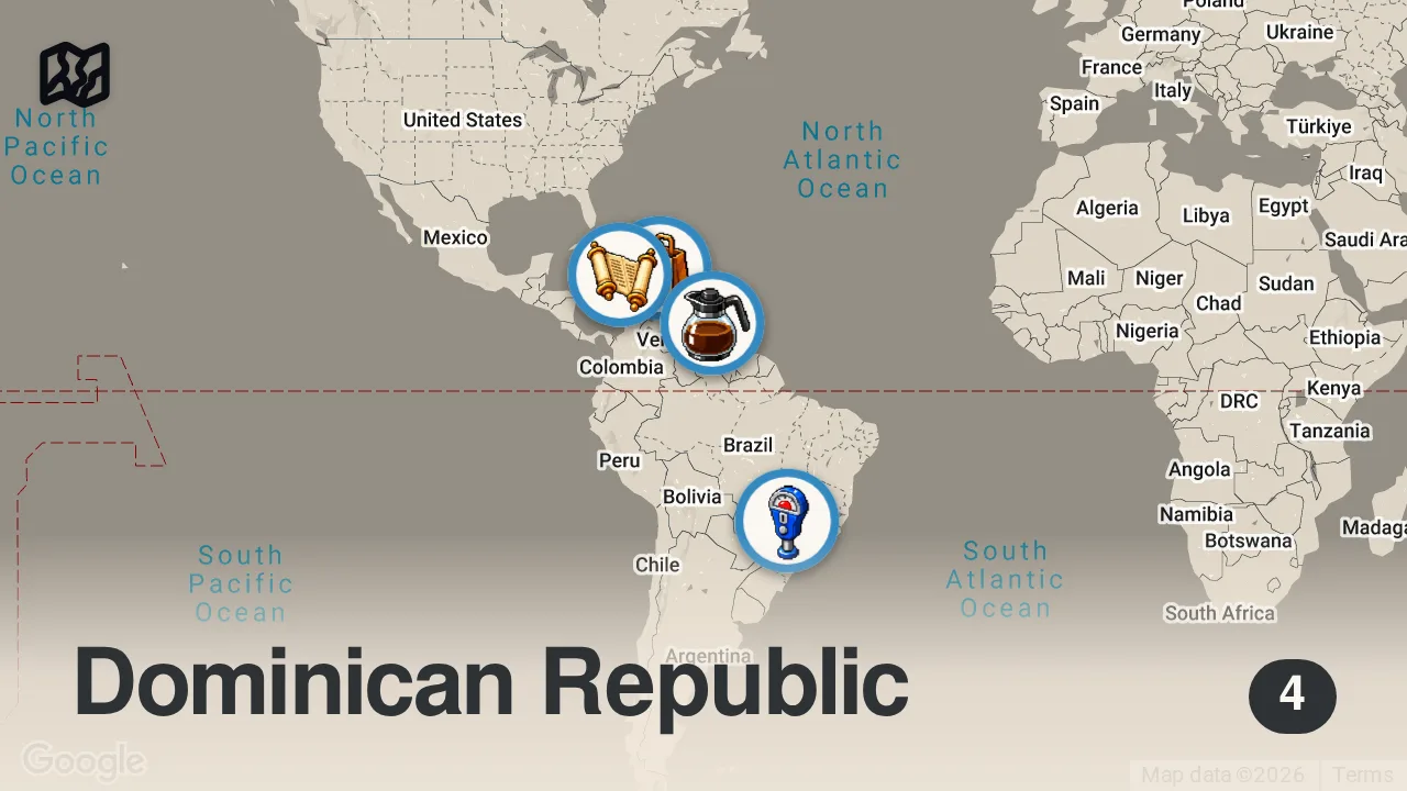 Map of 4 spots from I Asked 5 Caribbean Chefs How They Make Oxtail!