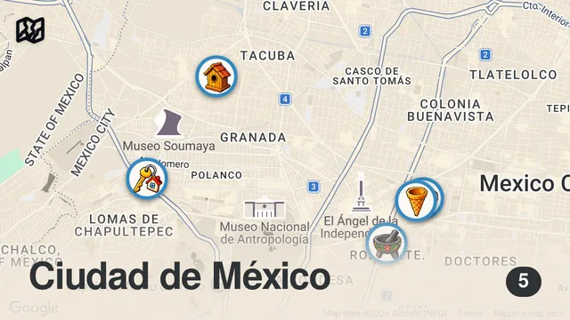 Map of Colonia Juarez Guide W/ ALANXELMUNDO | MEXICO CITY Travel Guide