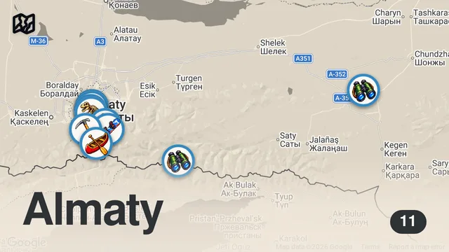 Map of Best Things To Do in Almaty Kazakhstan Travel Guide 2026 4K