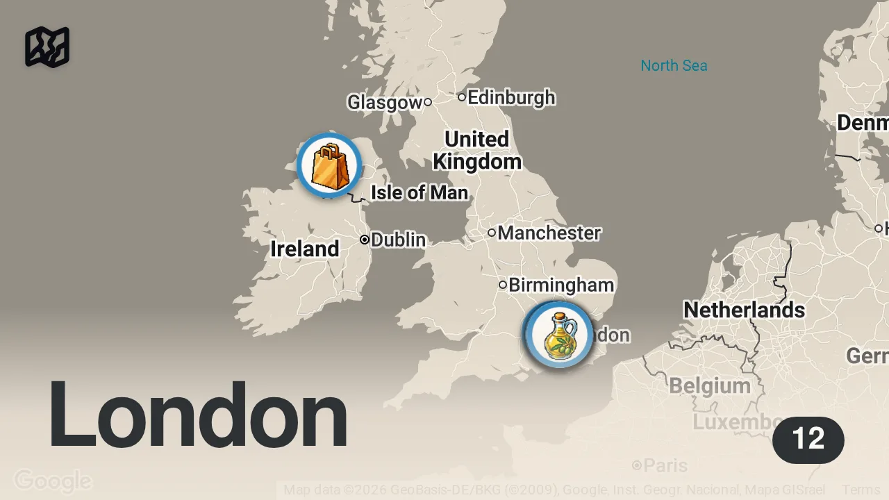 Map of 12 spots from Best London Street Food at Borough Market (1,000 Years Old!!)