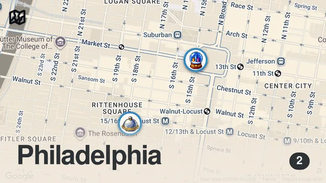 Map of Reviewing The BEST Cheesesteaks In Philly! (We Tried the $100 Cheesesteak!)
