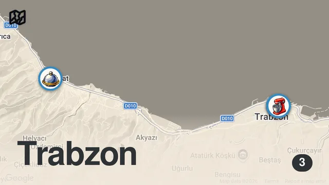 Map of RAHMETLİ BABAANNEM VERDİ AYNISINI YAPIYORUZ | TRABZON VLOG