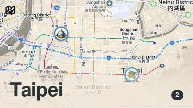 Map of TRYING MICHELIN RESTAURANTS IN TAIPEI | 15 + courses, first time trying michelin restaurant