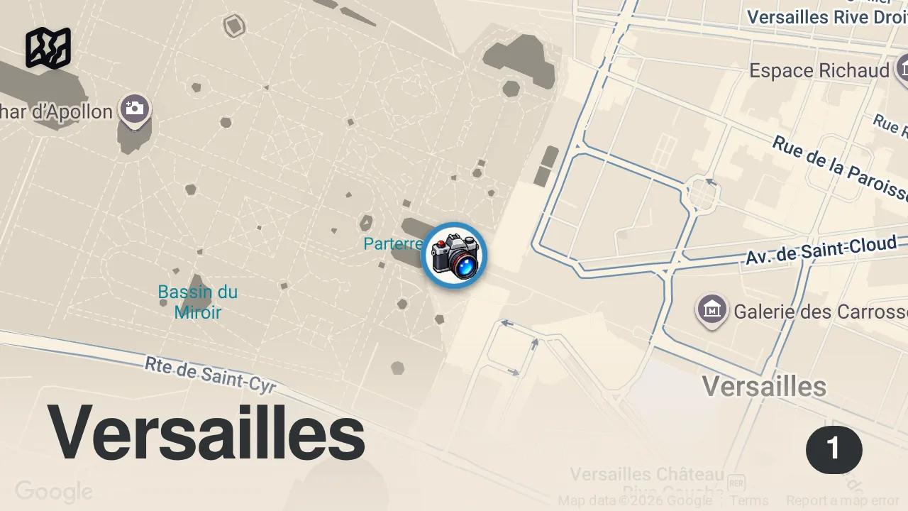 Map of 1 spot from Cómo visitar el Palacio de Versalles desde París
