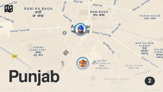 Map of Trying the Best Indian Food in Amritsar!