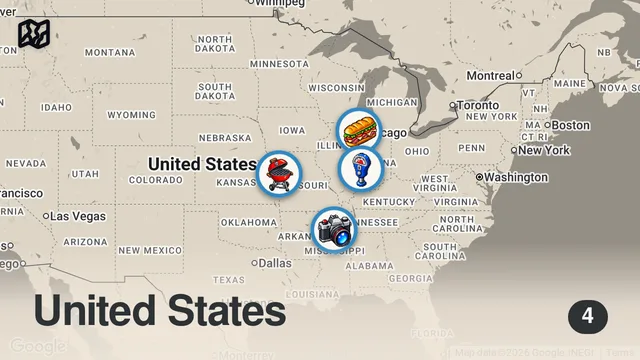 Map of CRAZIEST Sandwich Challenges | Man v. Food | Travel Channel