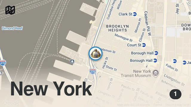 Map of 1 MICHELIN STAR | CLOVER HILL, Brooklyn NYC