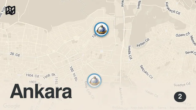Map of ÇÜNKÜ BİZ EN ESKİSİYİZ! | KÖFTECİ HACI ANKARA