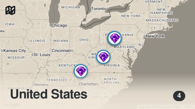 Map of Closest Calls | Mountain Monsters | Travel Channel