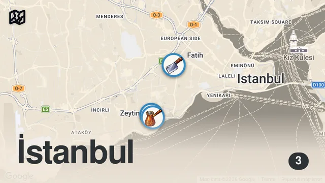 Map of Zeytinburnu’nda Bir Gün: Köfte, Döner ve Tatlılarla Dolu Bir Lezzet Turu!
