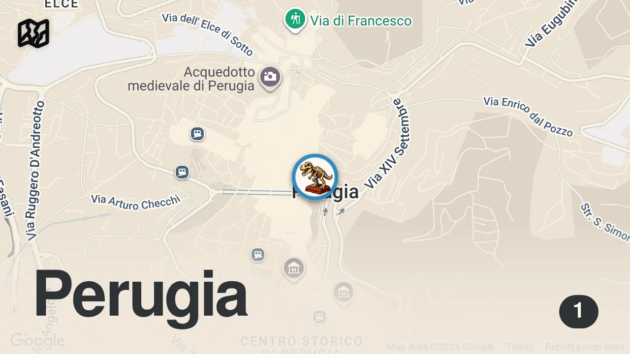 Map of 1 spot from Ho fatto la mia prima tavoletta di cioccolato nella Città del Cioccolato a Perugia