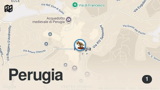 Map of Ho fatto la mia prima tavoletta di cioccolato nella Città del Cioccolato a Perugia