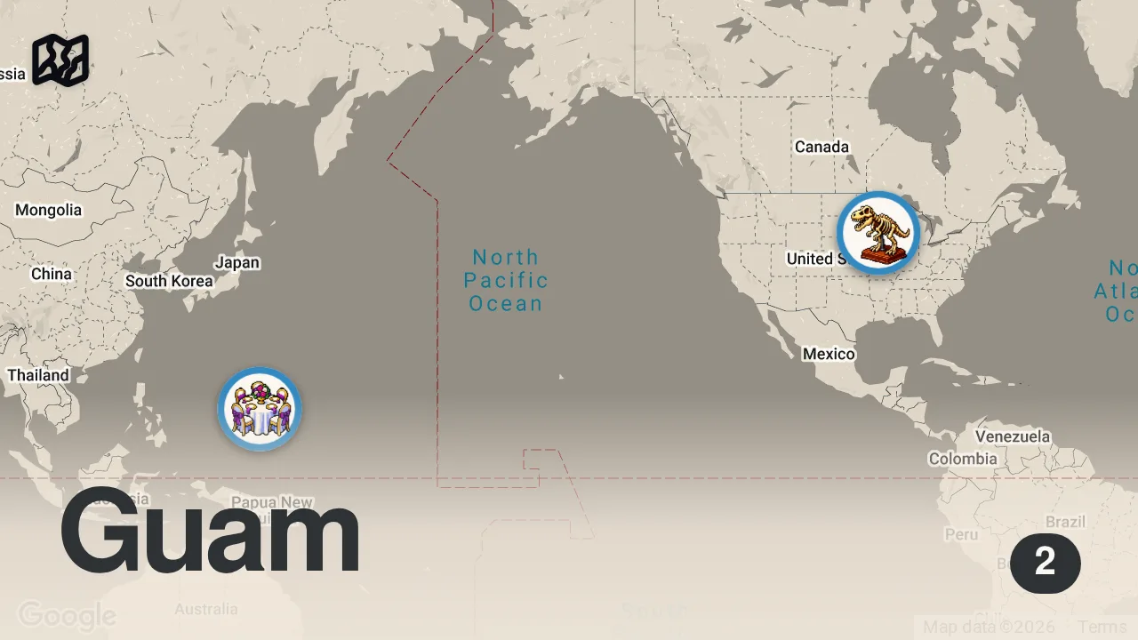 Map of 2 spots from Can Meat Experts Ben and Brent Recreate Spam? — Prime Time