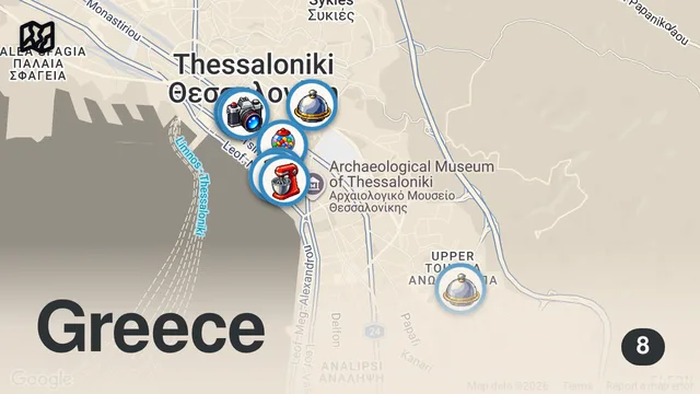 Map of Greek Street Food in THESSALONIKI - Is It The Food Capital Of Greece?
