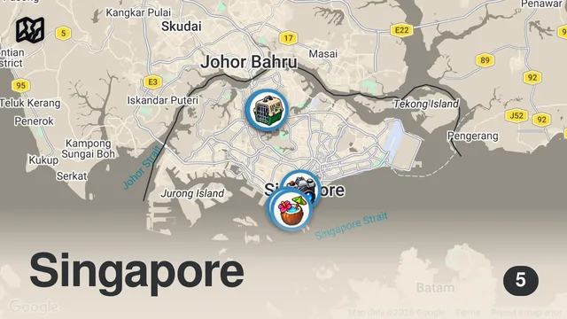 Map of We Went to Singapore and Ate Everything!
