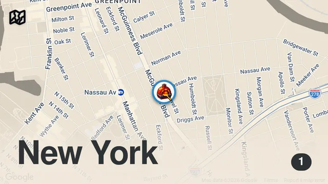 Map of THE MOST SOUGHT-AFTER PIZZA SLICE IN NYC | F*CK THAT'S DELICIOUS
