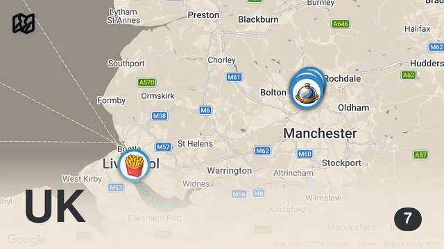 Map of Bury's food is some of the best in the UK 🙌🏻