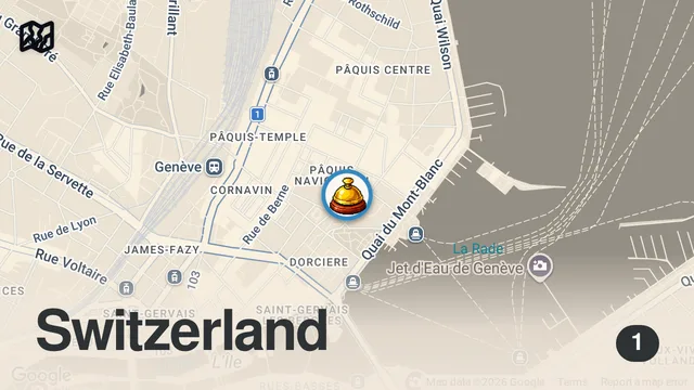 Map of GENEVA: CAPITAL OF WORLD CITIZENS