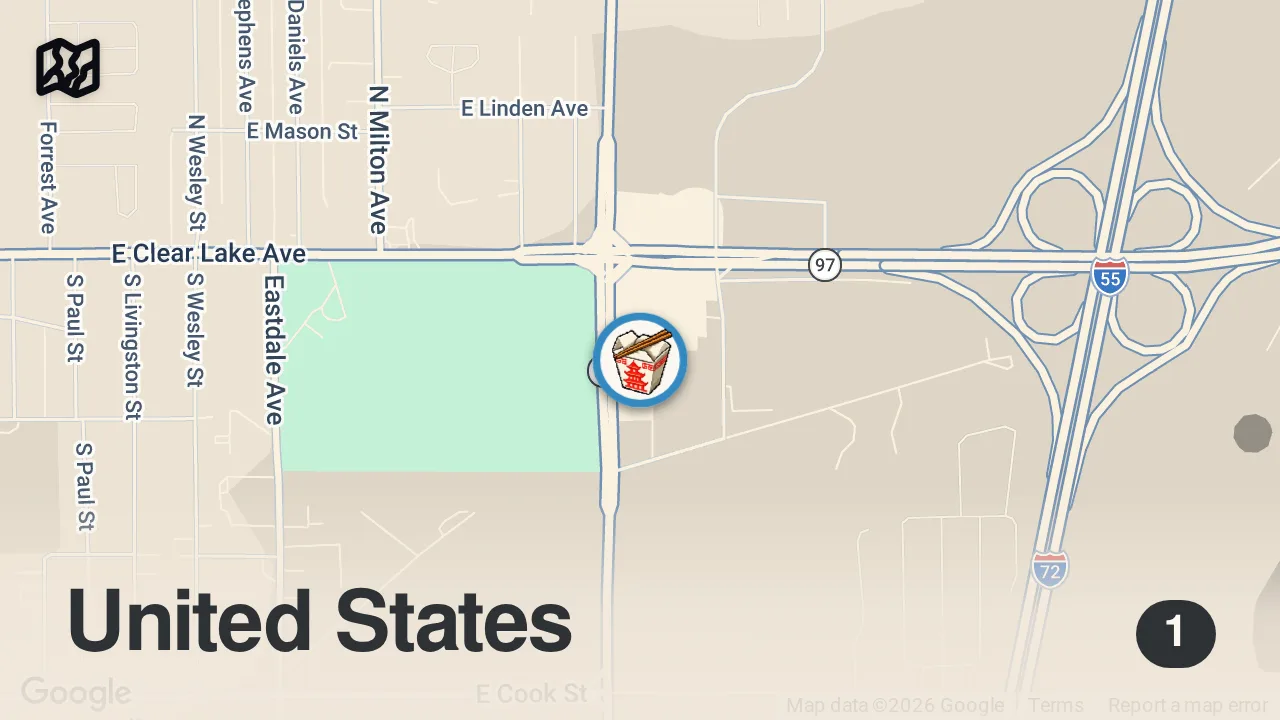 Map of 1 spot from Eating at SKETCHY Restaurants For 24 Hours...(Nashville)