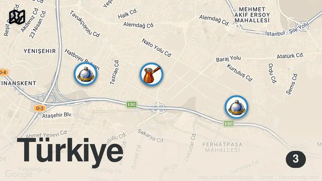 Map of Dudullu Sanayi Lezzetleri | Sanayi tostu, Karadeniz döneri, Ankara tava - Ayaküstü Lezzetler