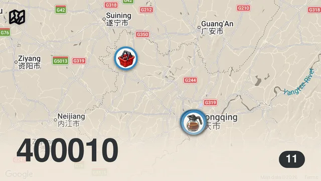 Map of Traveling To The Most Confusing City In The World - Chongqing, China 🇨🇳 (32 million population)