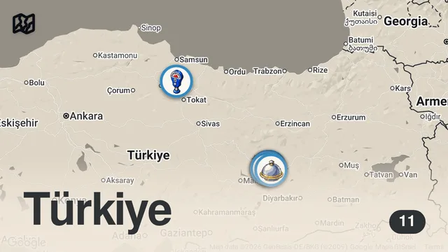 Map of ELAZIĞ’DA 1 GÜNDE NE YENİR!!!