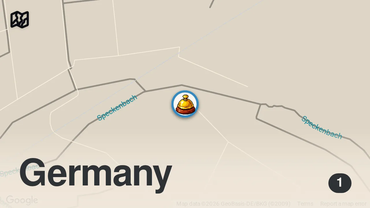 Map of 1 spot from Ich schlafe 8 Meter über dem Boden – in einem Baumhaus