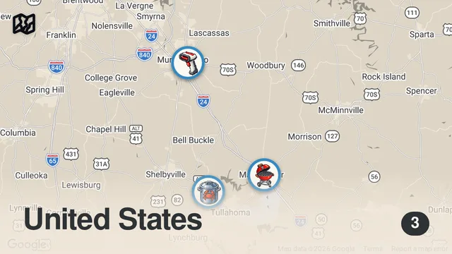 Map of Eating at SKETCHY Restaurants For 24 Hours...