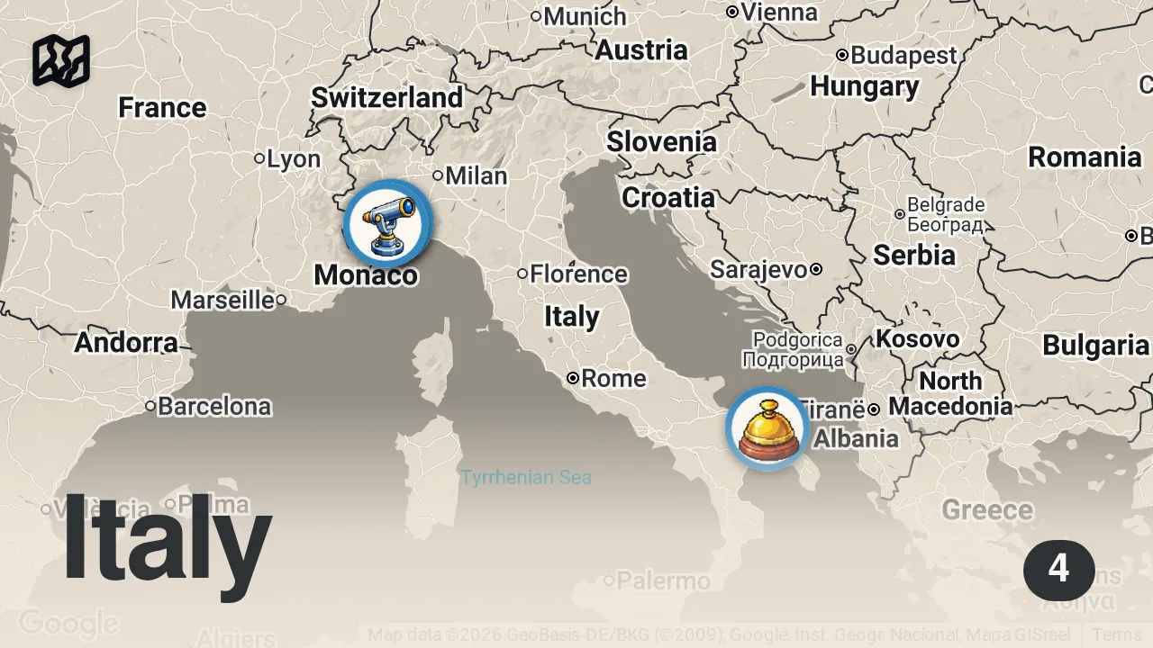 Map of 4 spots from Best Italian Food in Alba, Italy!! World’s Best White Truffle Pasta!