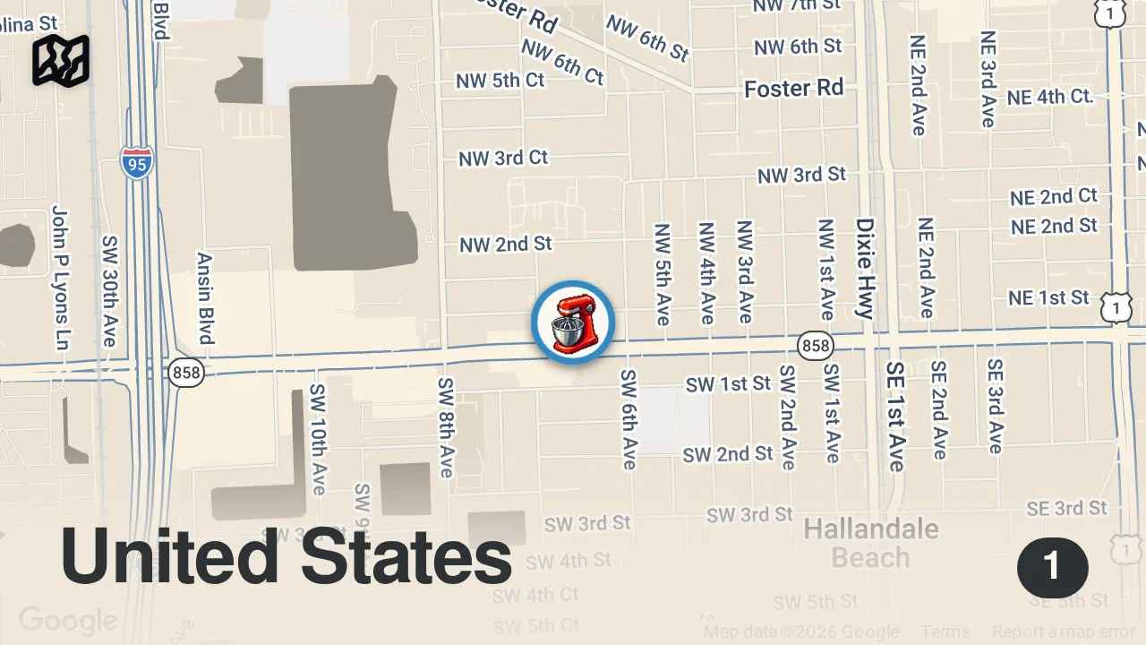 Map of 1 spot from Best chocoalte babka in the country (incredible)