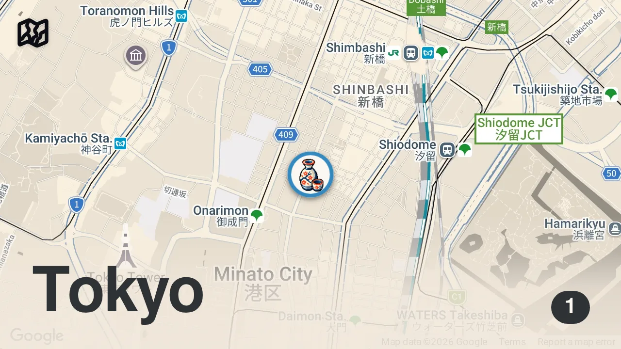 Map of 1 spot from Only eating Michelin Restaurants in Tokyo for 24 hrs! 🇯🇵