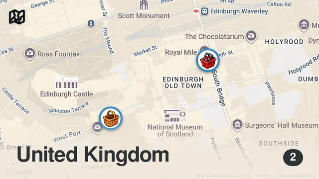 Map of 4 Hidden Markets in Edinburgh You Need to See #edinburgh #markets #scotland