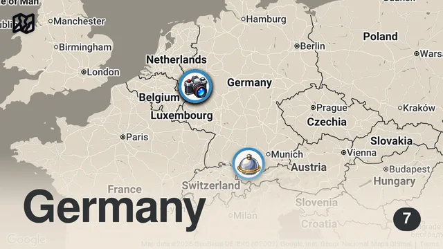 Map of MEŞHUR ALMAN DÖNERİ GEMÜSE! KÖLN’E BU DÖNERİ YEMEYE GİTTİM!