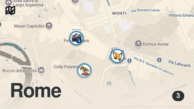 Map of What $30 vs $300 Gets You at the Colosseum in Rome 🇮🇹