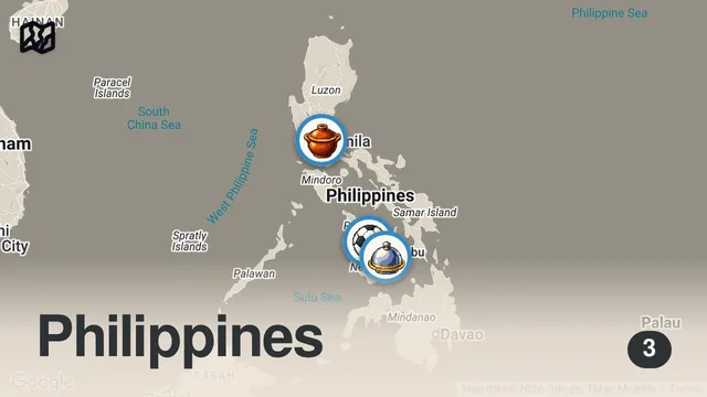 Map of 17 Filipino STREET FOODS Across The Philippines!! MANILA Pares, CEBU Lechon + BACOLOD Inasal