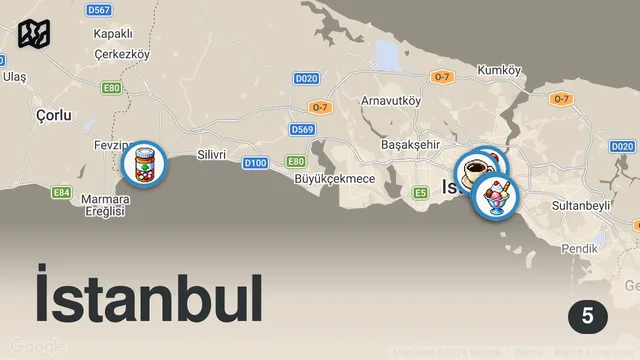 Map of 35 DK SIRA BEKLEDİM | 5 TATLICI TEST ETTİM